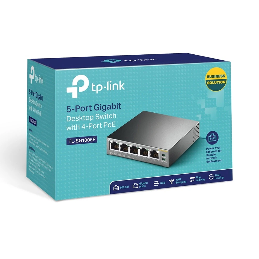 Thiết bị mạng Switch PoE TPLink 5P TL-SG1005P