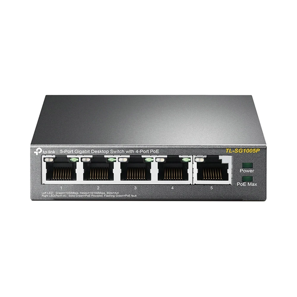 Thiết bị mạng Switch PoE TPLink 5P TL-SG1005P