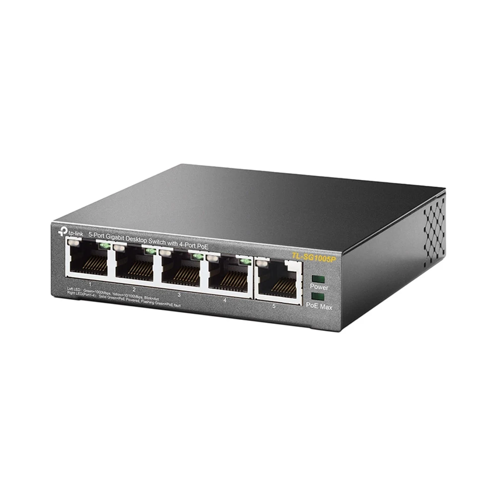 Thiết bị mạng Switch PoE TPLink 5P TL-SG1005P