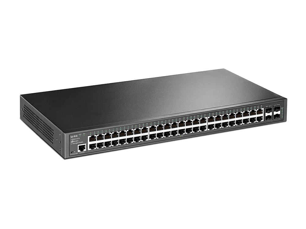 Switch TPLINK T2600G-52TS (TL-SG3452) Quản Lý JetStream L2 - 48 Cổng Gigabit với 4 Khe SFP