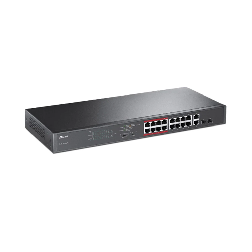 Thiết bị mạng/ Switch TPLink TL-SL1218MP 16-Port 10/100Mbps PoE + 2-Port Gigabit