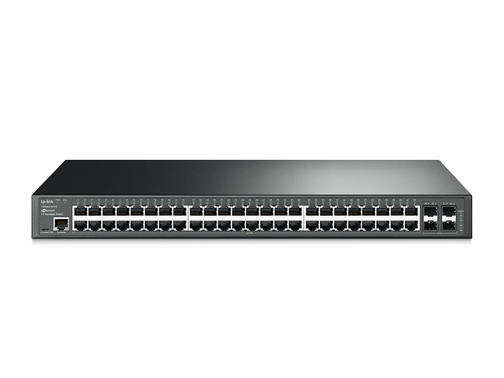 Switch TPLINK T2600G-52TS (TL-SG3452) Quản Lý JetStream L2 - 48 Cổng Gigabit với 4 Khe SFP