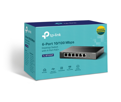 Thiết bị mạng Switch PoE TPLink 6P TL-SF1006P